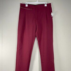Forever 21 Pleated Pants Men's 32 x 29 Mid Rise Burgundy Casual NWOT